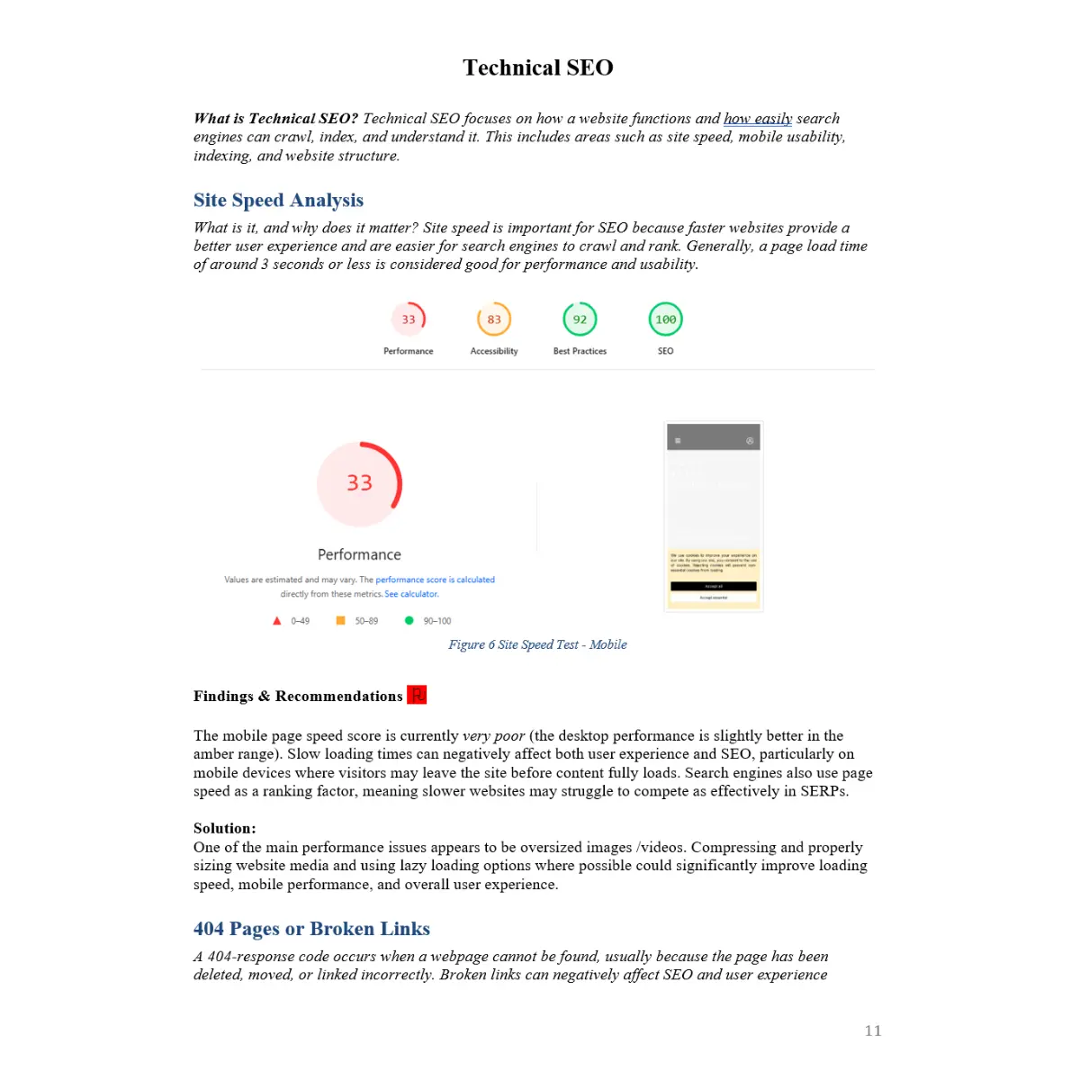 example website health audit 1