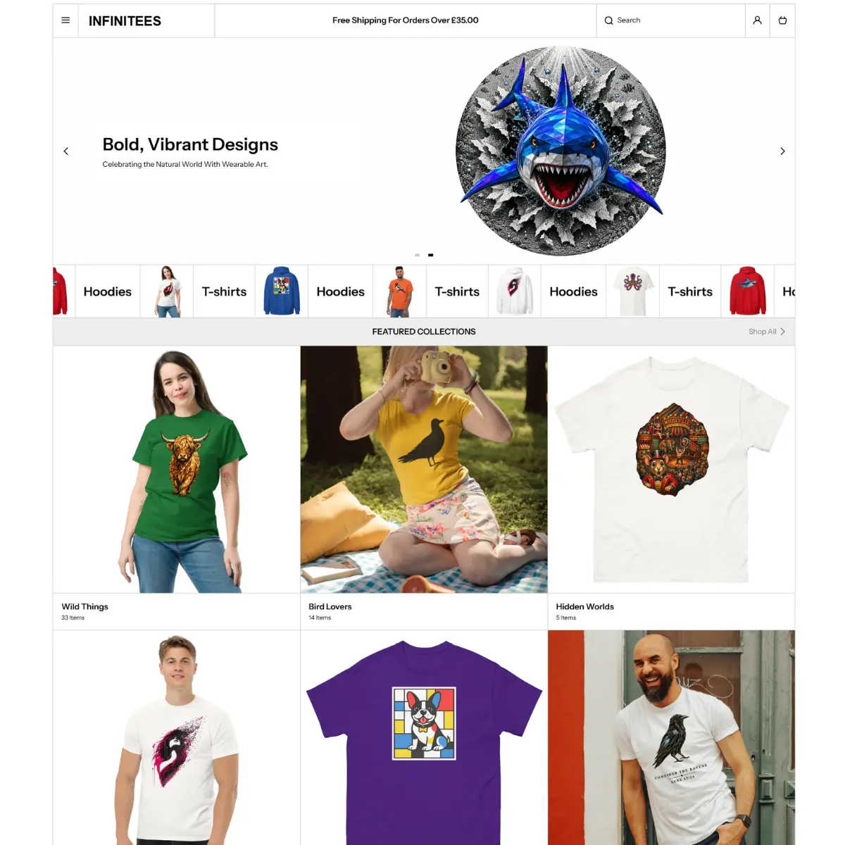 infinitees home page 1